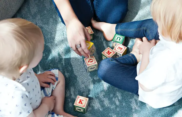 Children at play at Heaton Lodge Children's Nursery, Leeds